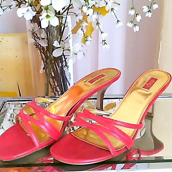 2 pr of Faux Snakeskin Sandals - Picture 4 of 5